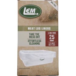 LEM Clear Meat Lug Liners 25 pk