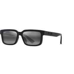 Maui Jim Hiapo Asian Fit Sunglasses Unisex Matte Black Frame Neutral Gray Lens Polarized
