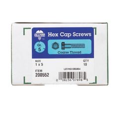 HILLMAN 1 in. D X 5 in. L Heat Treated Zinc Steel Hex Head Cap Screw 1 pk