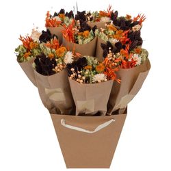 Dutch Flower House Market More Orange Mix Bouquet Dried Flowers