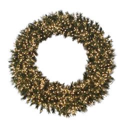 Holiday Bright Lights 48 in. D LED Prelit Warm White Wreath