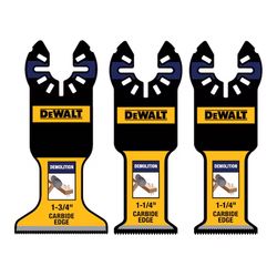DEWALT Elite Series Carbide Demolition Oscillating Blade Set 3 pc
