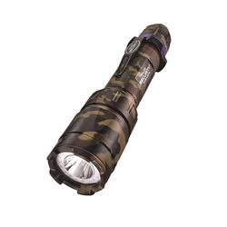 Police Security Trac-Tact 350 lm Camo LED COB Flashlight AA Battery