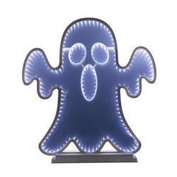 Celebrations Halloween White 23 in. LED Prelit Ghost Infinity Halloween Decor