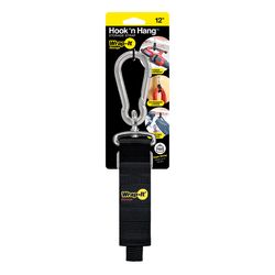 Wrap-It Hook 'n Hang 12 in. L Black Nylon/Steel Storage Strap 150 lb. cap. 1 pk