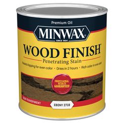 Minwax Wood Finish Semi-Transparent Ebony Oil-Based Penetrating Wood Stain 1 qt