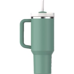 Stanley The Quencher H2.0 FlowState 40 oz Spring Green BPA Free Double-wall Vacuum Insulated Tumbler