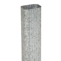 Amerimax 2 in. H X 3 in. W X 120 in. L Metallic Galvanized Steel Rectangular Downspout