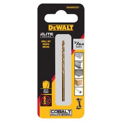 DeWalt ELITE SERIES 7/64 in. X 2.6 in. L Cobalt Steel Split Point Drill Bit Round Shank 1 pc