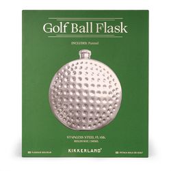 Kikkerland 8 oz Silver Stainless Steel Golf Ball Flask
