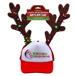 Magic Seasons LED Antler Cap Holiday Apparel Plastic Nylon Foam 1 pk