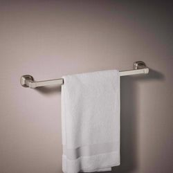 Kohler Envelu Vibrant Brushed Nickel Silver Towel Bar 24 in. L Metal