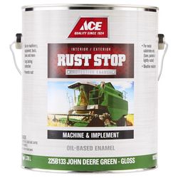 Ace Rust Stop Indoor and Outdoor Gloss John Deere Green Oil-Based Enamel Rust Prevention Paint 1 gal