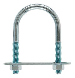 Hampton 5/16 in. X 1-3/4 in. W X 3 in. L Coarse Zinc-Plated Steel U-Bolt