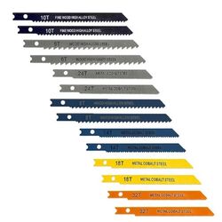 JMK Illinois Industrial Tool 3-3/8 in. Universal Jig Saw Blade Set Assorted TPI 14 pc