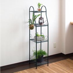 VegTrug 52.75 in. H X 22.24 in. W X 12.4 in. D Metal Plant Stand Black