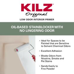 KILZ Original White Flat Oil-Based Alkyd Oil Primer 1 gal