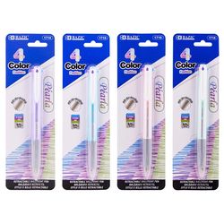 Bazic Products Assorted Retractable 4-Color Pen 4 pk