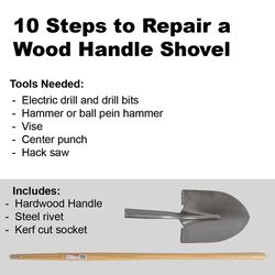 Truper 48 in. Wood Shovel Replacement Handle