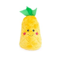 ZippyPaws NomNomz For Dog Yellow Plush Pineapple Dog Toy 1 pk