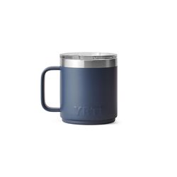 YETI Rambler 10 oz Navy BPA Free Ceramic Lined Stackable Mug with MagSlider Lid