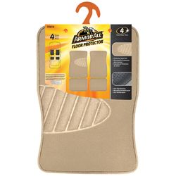 Armor All Brown Carpet Auto Floor Mats with Heel Pad 4 pk
