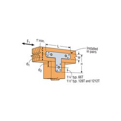 Simpson Strong-Tie 5 in. H X 6 in. W 14 Ga. Galvanized Steel T Strap