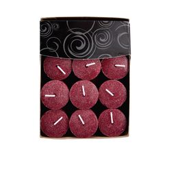 Candle Lite Burgundy Juicy Black Cherries Scent Flat Top Votive Candles