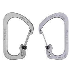 Nite Ize SlideLock Stainless Steel Silver Locking Carabiner Key Holder