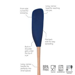 Tovolo FlexCore Deep Indigo Silicone Jar Scraper