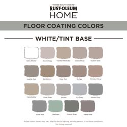 Rust-Oleum Home Semi-Gloss White Tint Base Floor Coating Kit 1 qt