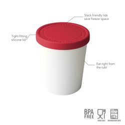 Tovolo Cayenne Plastic/Silicone Ice Cream Tub 32 oz