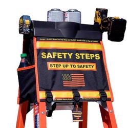 SAFETY STEPS Polyester/Polypropylene Black Ladder Accessories 1 pk