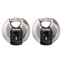 Master Lock Magnum 2-3/4 in. W Stainless Steel Dual Ball Bearing Locking Shrouded Padlock