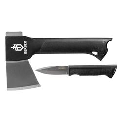 Gerber Black Steel > 6 in. Gator Axe and Knife