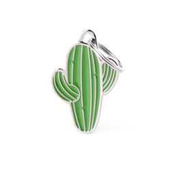 MyFamily Charms Green Cactus Metal Cat/Dog Pet Tags Medium