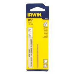 IRWIN 51 X 2 in. L High Speed Steel Wire Gauge Bit Straight Shank 1 pc