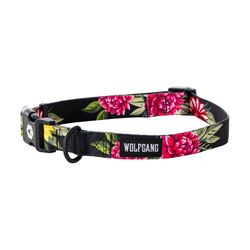 Wolfgang DarkFloral Polyester Dog Adjustable Collar Large
