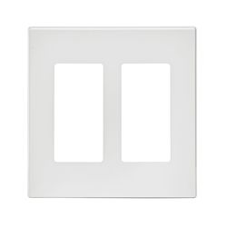 Leviton Decora Plus White 2 gang Polycarbonate Decorator Screwless Wall Plate 1 pk