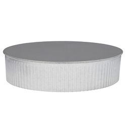 Imperial 8 in. D Galvanized Steel Crimped Pipe End Cap