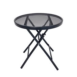 Living Accents Black Round Steel Side Table