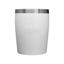 Toadfish 10 fl. oz. White BPA Free Rocks Tumbler with Lid