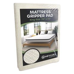 Nevlers Foam Mattress Gripper Pad White Square 72 in. W X 72 in. L 1 pk