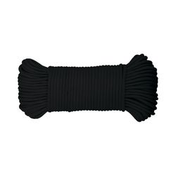 Ace 5/32 in. D X 100 ft. L Black Braided Polyester Paracord