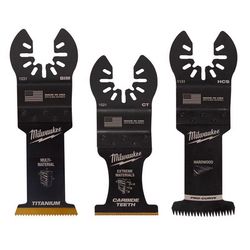 Milwaukee Universal Fit Open-Lok Carbide Multi-Tool Oscillating Blade 3 pk