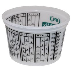 IPL Clear 1 pt Plastic Multi-Mix Container