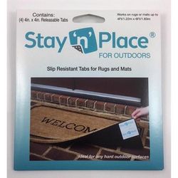 Stay 'n' Place Rug Slip Resistant Tabs 4 in. W X 4 in. L Cloth/Plastic Green 4 pk