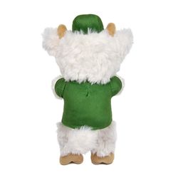 Pets First For Dog Green/White Plush Goat Dog or Cat Toy Medium 1 pk
