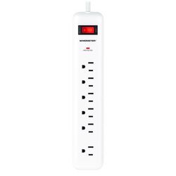 Monster Just Power It Up 15 ft. L 6 outlets Surge Protector White 1080 J