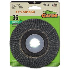 Gator 4-1/2 in. D X 7/8 in. Zirconia Aluminum Oxide Flap Disc 36 Grit 1 pk